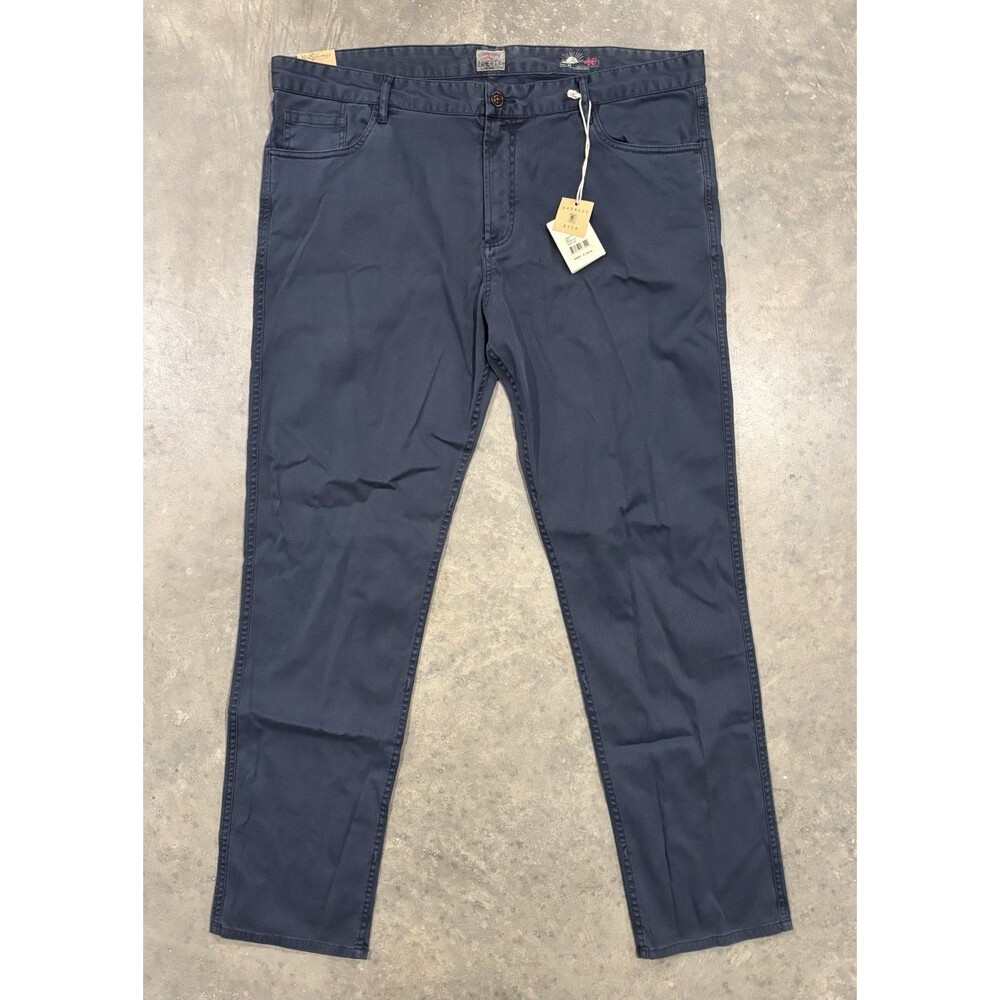 NWT Faherty Pants Men's 40 L34 Comfort Twill 5 Pocket Navy Blue Cotton Blend